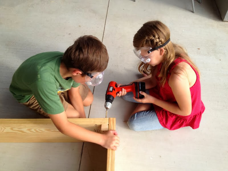 Middle School learners on a hands-on project