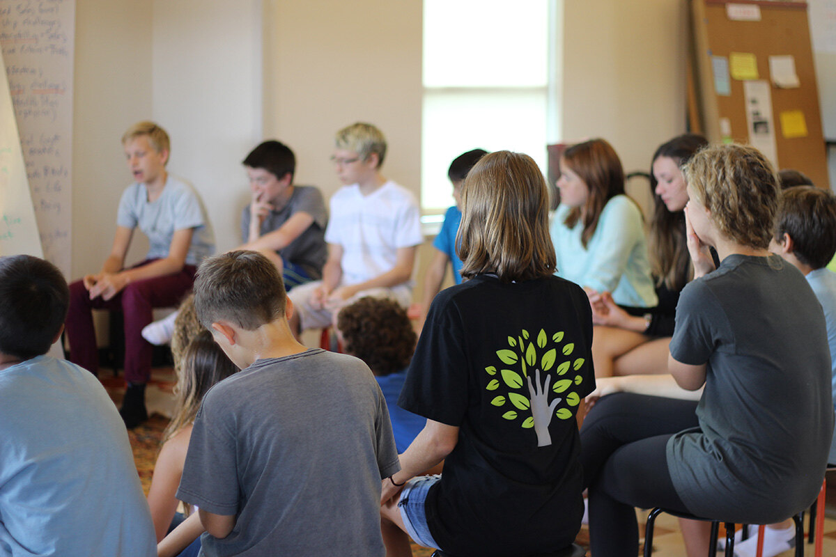Learners in a Socratic discussion